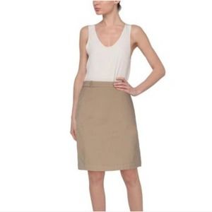 Fabiana Filippi A-Line Knee Length Ladies Khaki Skirt Size US Medium